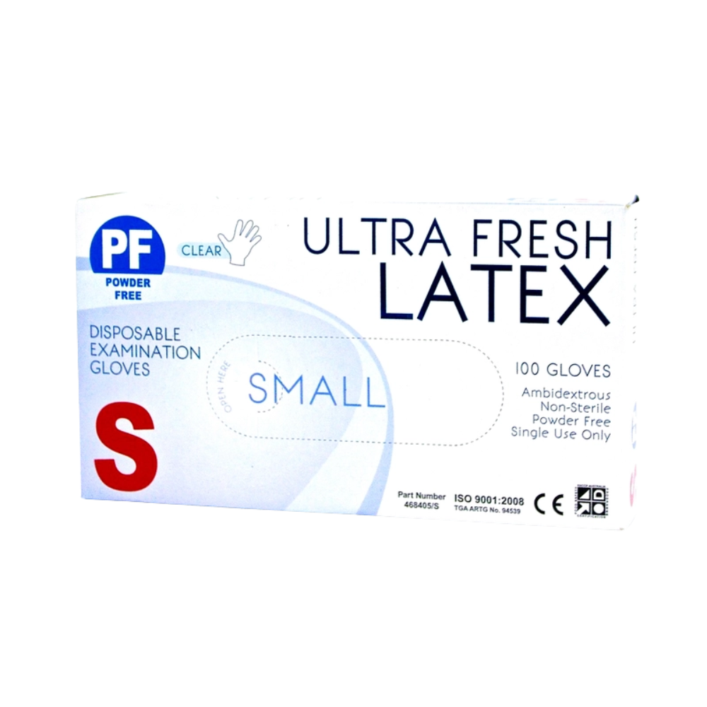 Ultra Fresh Latex Examination Powder Free Disposable Gloves