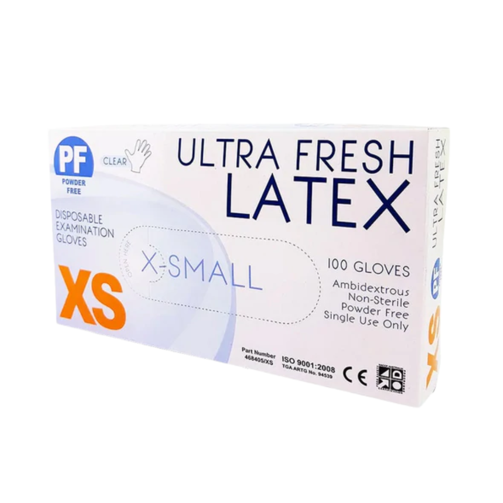 Ultra Fresh Latex Examination Powder Free Disposable Gloves