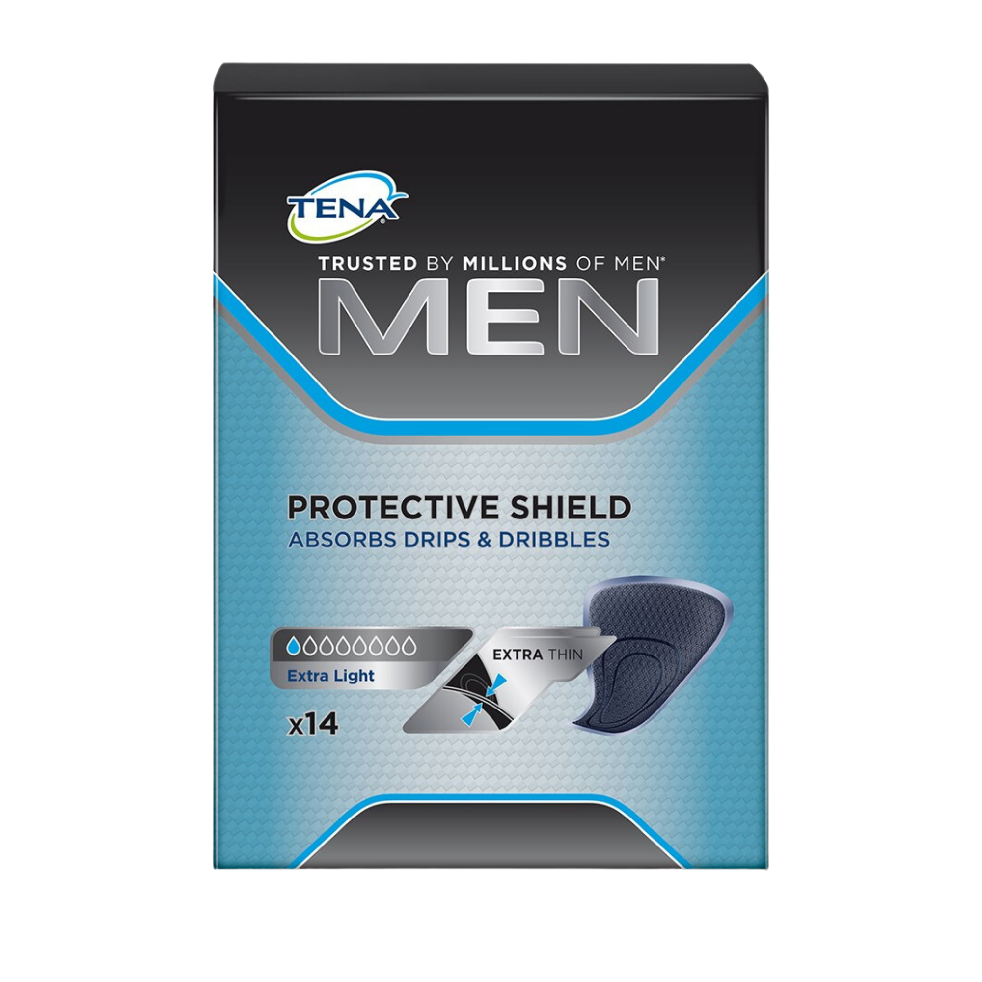 Tena Men Active Fit Protective Shield Black Disposable Pads Pants & Liners