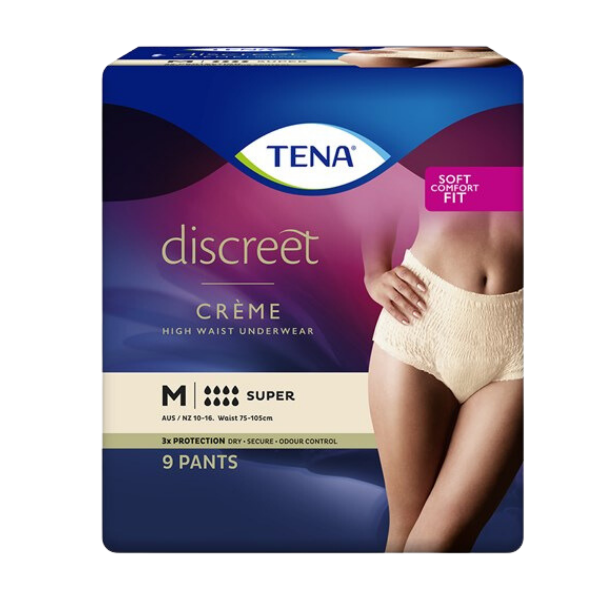 Tena Pants Discreet Super High Waist Creme Medium