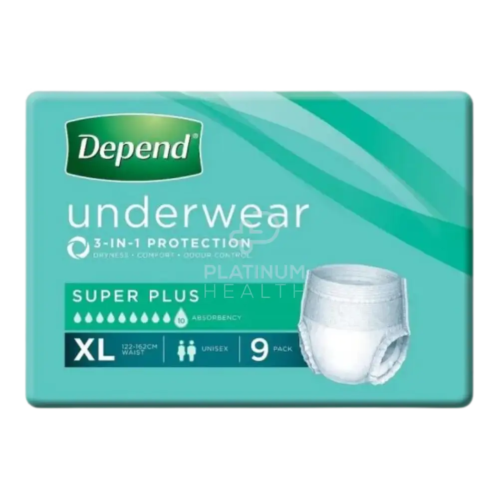 Depend Unisex Underwear Super Plus Extra Large Disposable Pads Pants & Liners