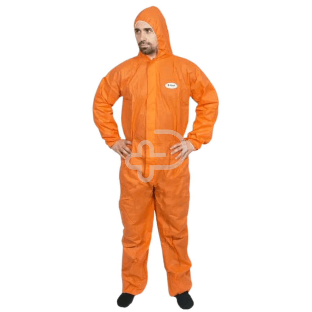 High Calibre Disposable Orange Coveralls Sms Type 5-6