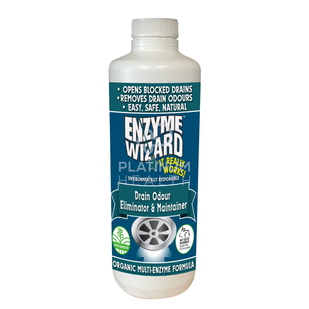 Enzyme Wizard Drain Odour Eliminator 1 Litre Round Cleaning Solutions