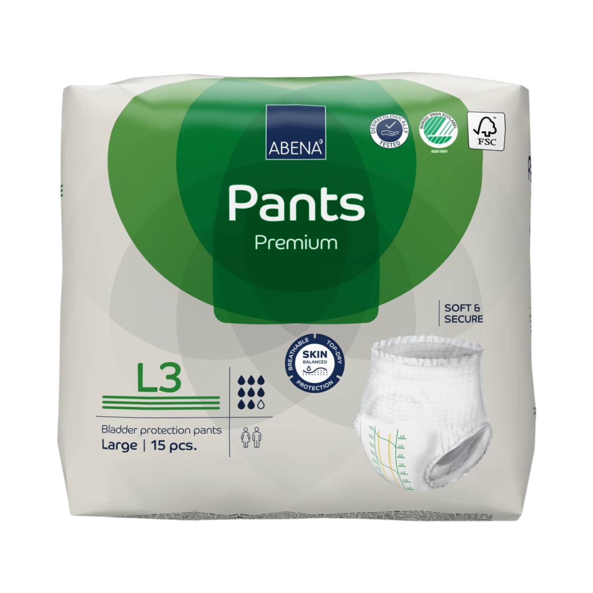 Abena Pants L3 Green 2400ml 100-140cm