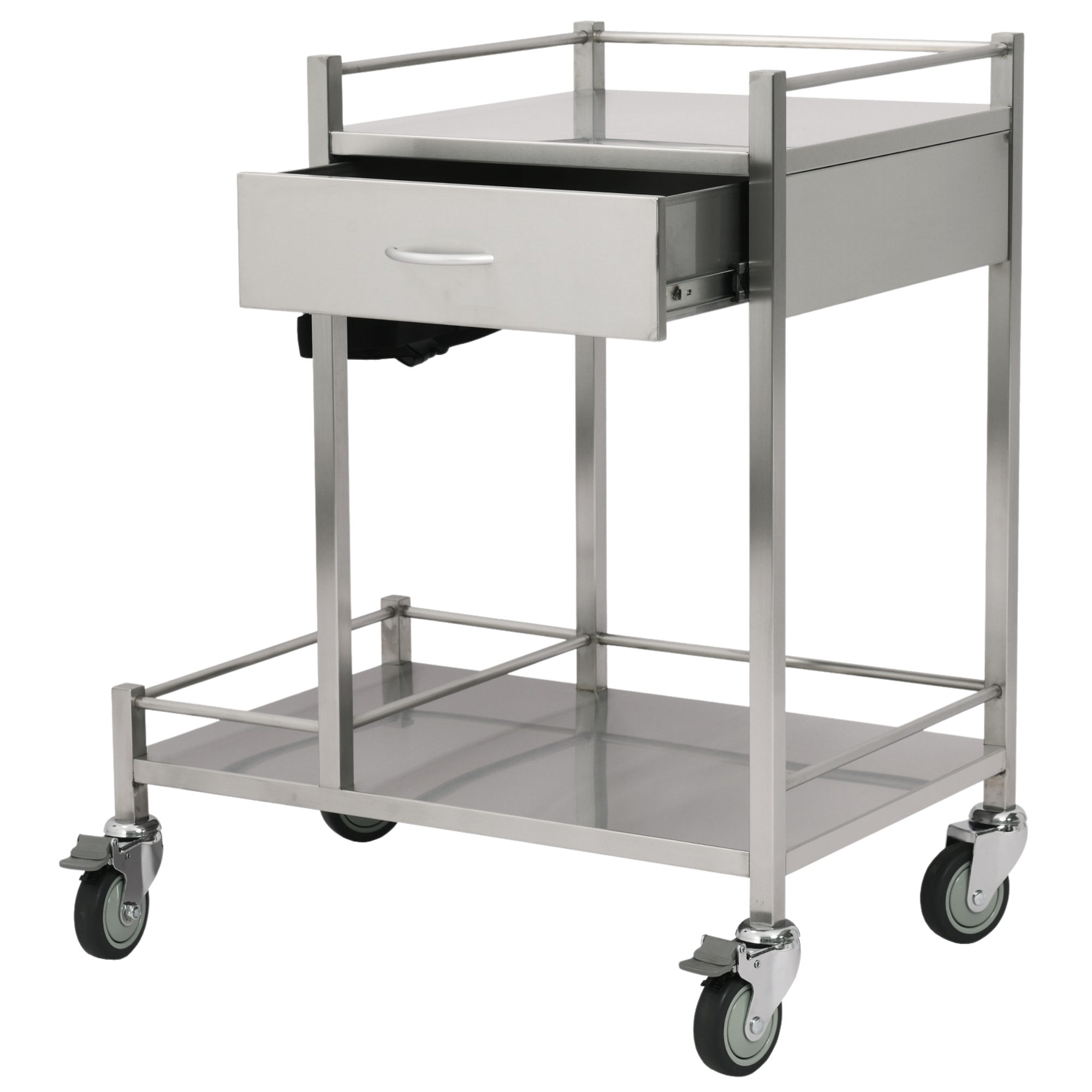 Stainless Steel Oxygen Trolley Single Drawer Each Medical Carts & Trolleys