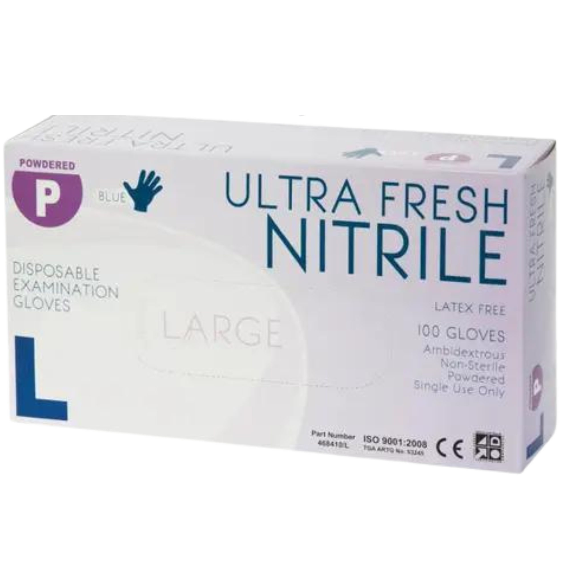 Ultra Fresh Examination Blue Nitrile Powder Free 5.5g Disposable Glove